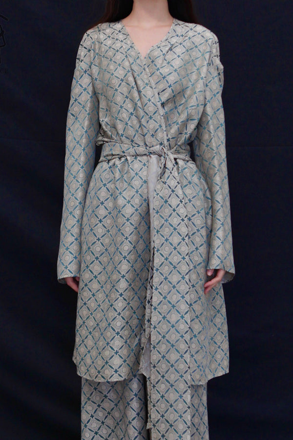 Mutedance 25 Spring/Summer Silk Checkered Shirt MD-MD25SS135-GREY
